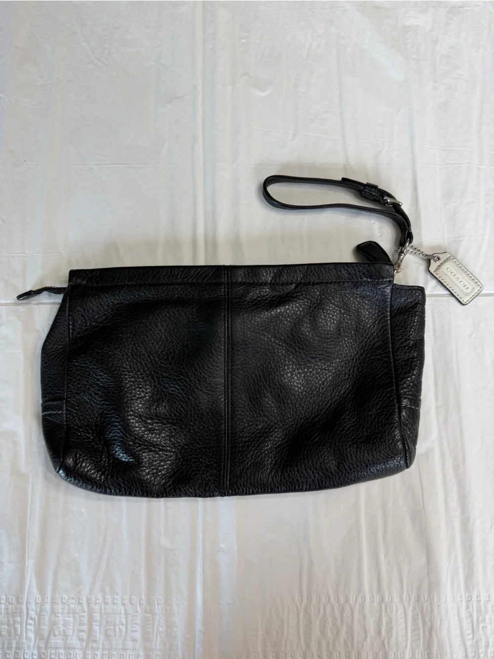 Coach Black Leather Wristlet
